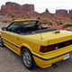 Good thing the previous owner repainted the CRX yellow; its original silver would have clashed with the scenery